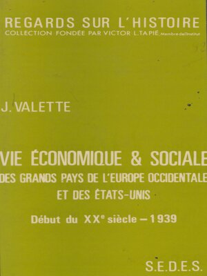 cover image of Vie économique et sociale des grands pays de l'Europe occidentale et des États-Unis